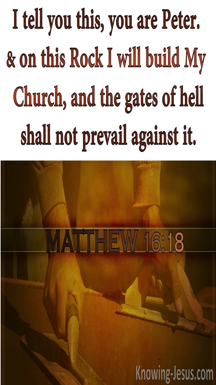 Matthew 16:18 I Will Build My Church (brown)